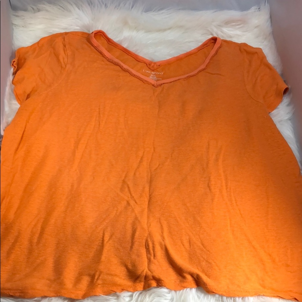 Lane Bryant orange VNeck T-shirt size 18/20